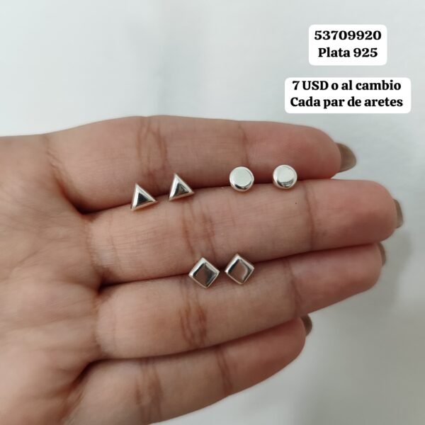 Aretes Pa 7 USD c/par. Plata 925