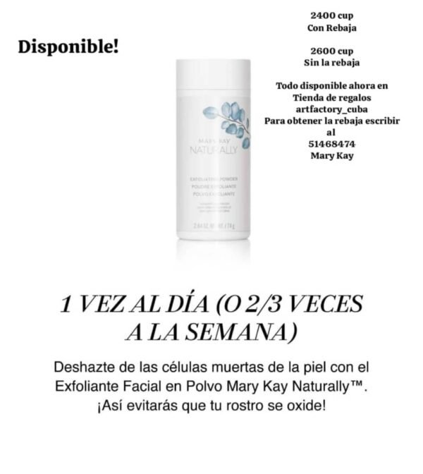 Exfoliante facial en polvo (de Mary Kay) los valores en la foto, para obtener la rebaja escribir al 53709920