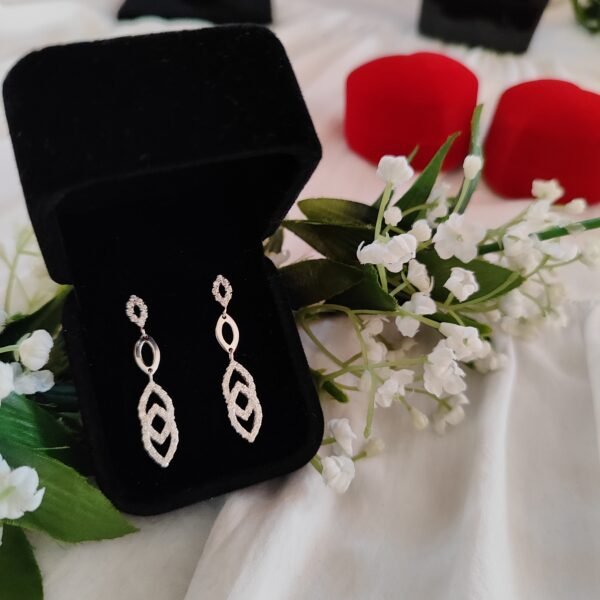 Aretes 4 hojas. Plata 925