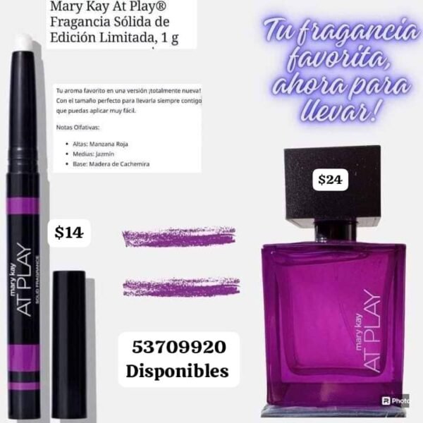 Fragancias Sólidas edición limitada de At Play $14 c/u. (Perfume de At Play $24) De Mary Kay. Disponibles