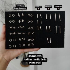 022 Aretes de Plata 925 los valores salen en la foto. Ampliar la imagen.