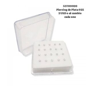 Piercing disponibles de Plata 925.  2 USD o al cambio cada uno