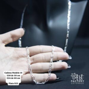 016 Cadena sin dije. Debe ampliar la imagen para ver los valores y las medidas. USD o al cambio.