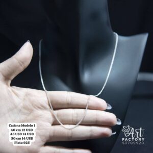 001 Cadena sin dije. Debe ampliar la imagen para ver los valores y las medidas. USD o al cambio.