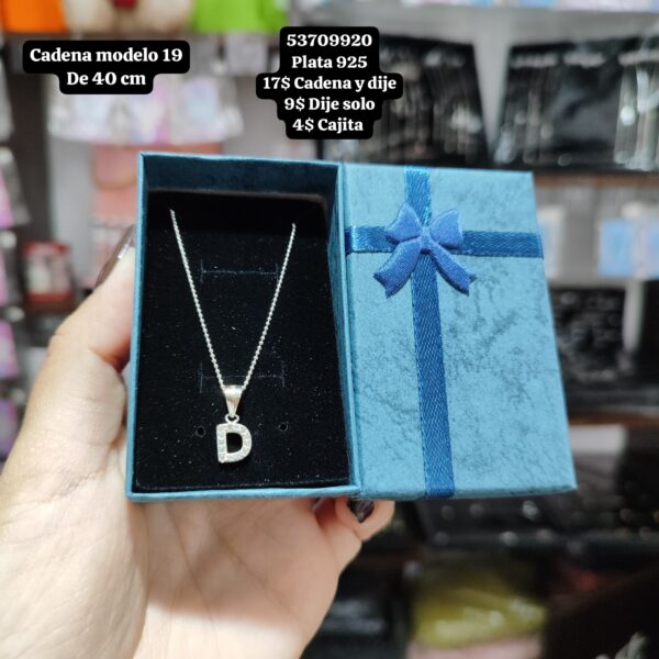 003 cadenas con dijes de iniciales. Plata 925. (Click a la imagen para ver más opciones.) - Imagen 7