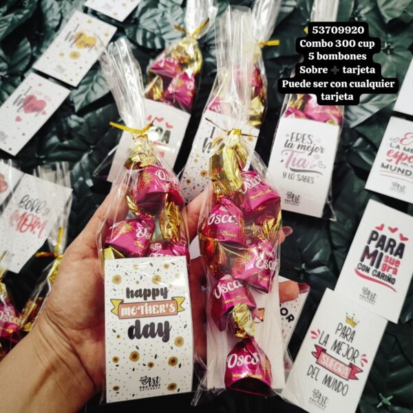 Bolsita con bombones 300 cup, puede incluir cualquier tarjeta de las disponibles. - Imagen 3