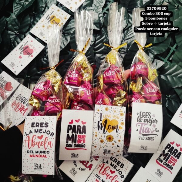 Bolsita con bombones 300 cup, puede incluir cualquier tarjeta de las disponibles. - Imagen 4