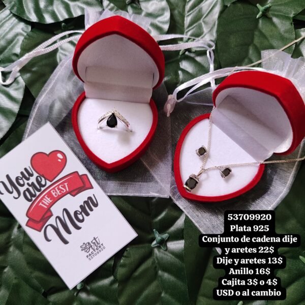 008 Puede poner en las cajitas las joyas que desee. Debe ampliar la foto para ver los valores. Las joyas son de Plata 925
