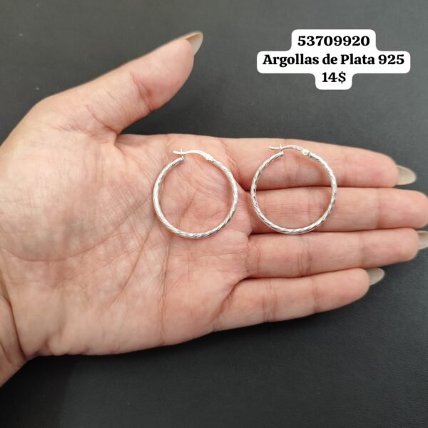 010 Argollas. Plata 925