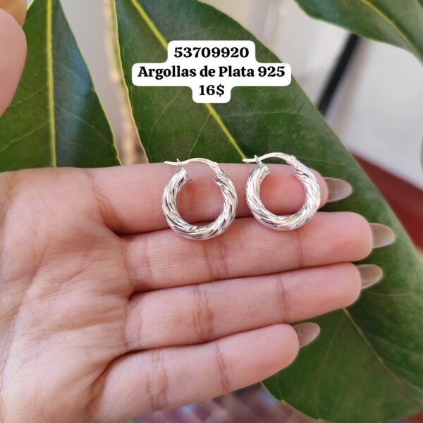 015 Argollas. Plata 925