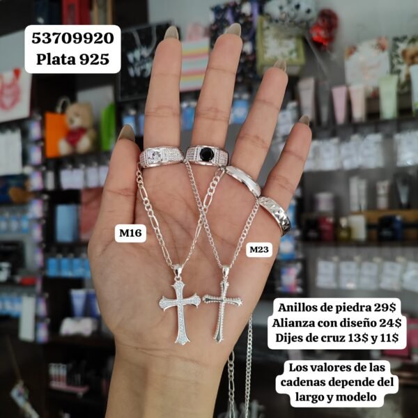 019 Conjunto. Debe ampliar la imagen para ver los valores. Plata 925