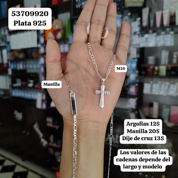 017 Conjunto. Debe ampliar la imagen para ver los valores. Plata 925