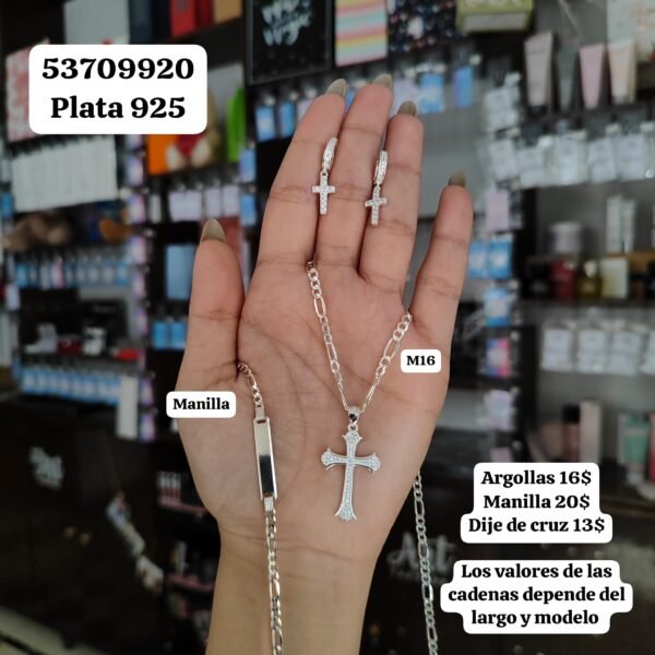 016 Conjunto. Debe ampliar la imagen para ver los valores. Plata 925