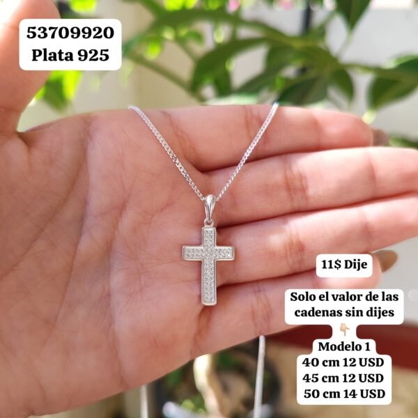 013 Cadena con dije. Debe ampliar la imagen para ver los valores. Plata 925