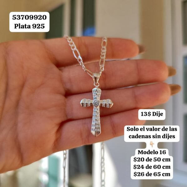 010 Cadena con dije. Debe ampliar la imagen para ver los valores. Plata 925