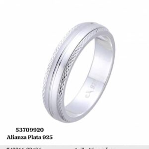 003 Alianza con diseño. (Plata 925)