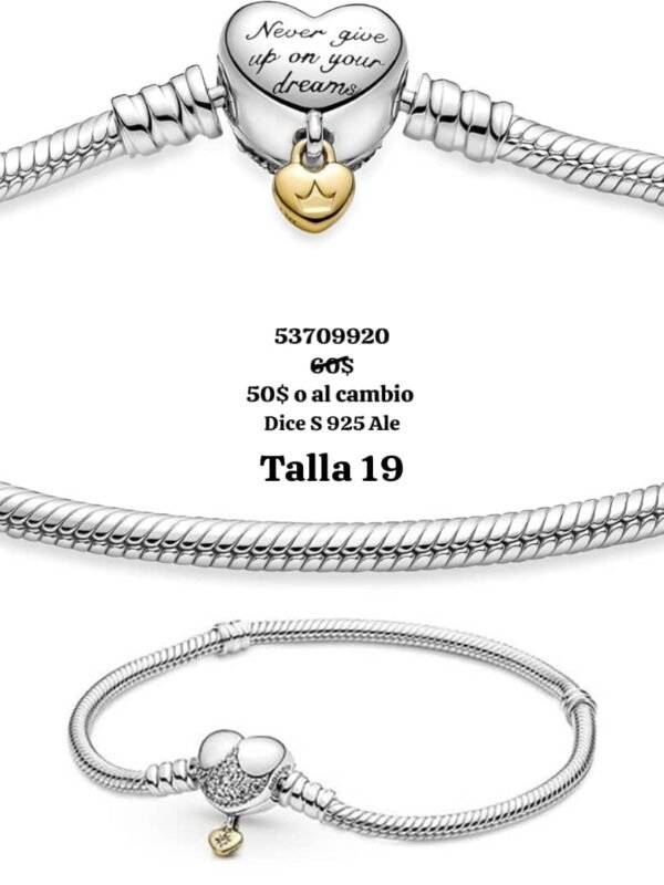 014 Pulsera Pandora S 925 ALE (Talla 19)