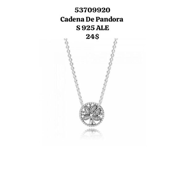 012 A. Cadena con dije. Árbol de la vida. Pandora. S 925 ALE