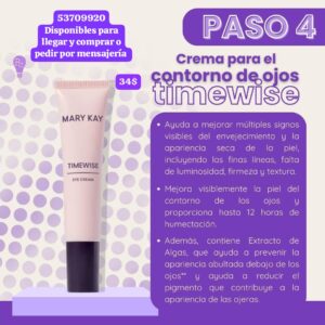 010 Paso 4 Crema para el contorno de los ojos de la TIMEWISE de Mary Kay Disponible. No es por encargo.
