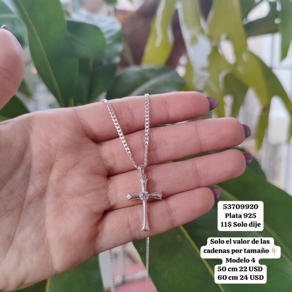 001 Dijes de cruz. Plata 925. En la foto salen los valores de los dijes. - Imagen 7