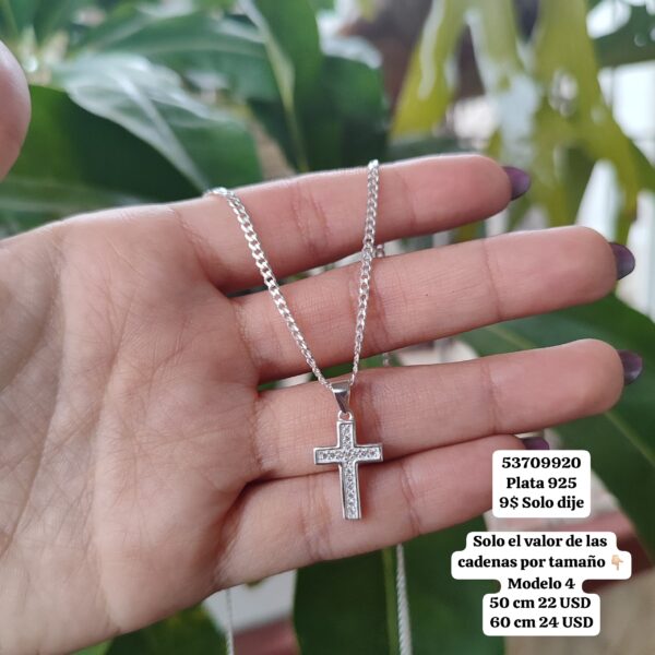 001 Dijes de cruz. Plata 925. En la foto salen los valores de los dijes. - Imagen 6