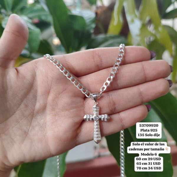 001 Dijes de cruz. Plata 925. En la foto salen los valores de los dijes. - Imagen 2