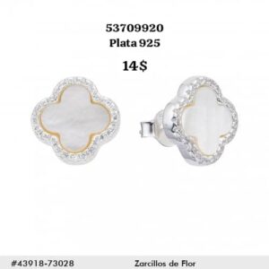 074 Aretes Van Cleef. Plata 925
