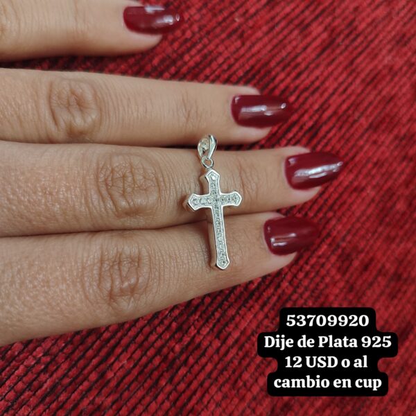 002 Dijes de cruz. Plata 925. - Imagen 8