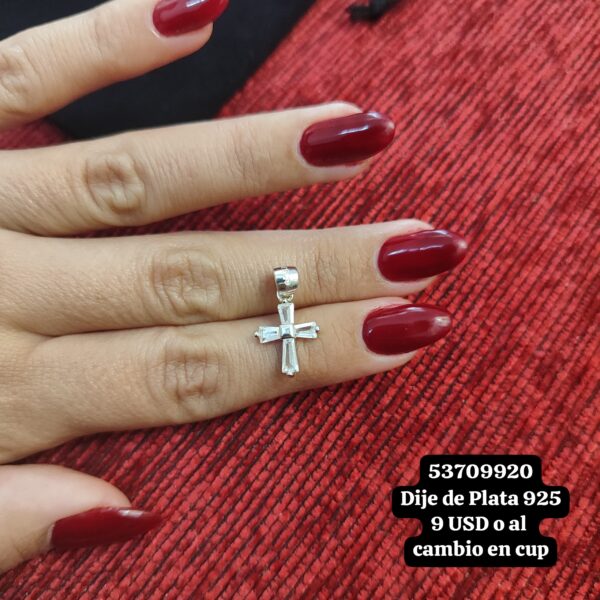 002 Dijes de cruz. Plata 925. - Imagen 7