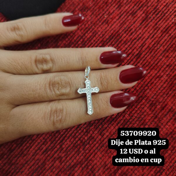 002 Dijes de cruz. Plata 925. - Imagen 4