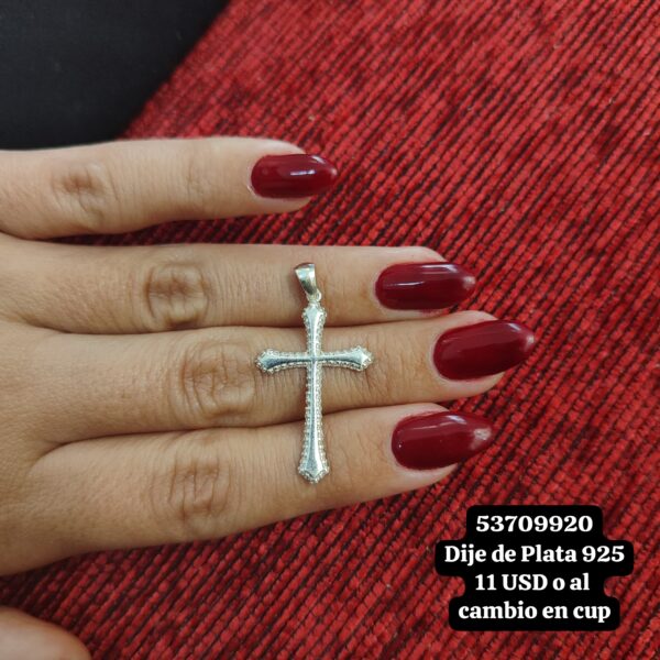002 Dijes de cruz. Plata 925. - Imagen 6