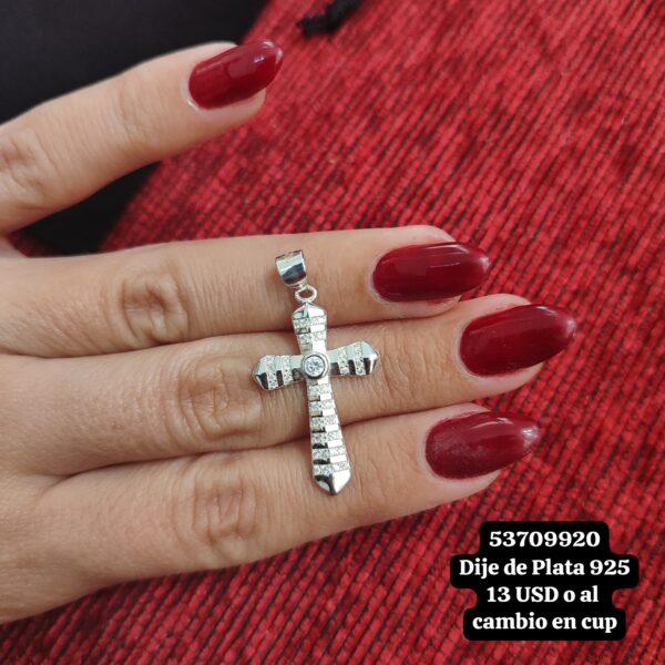 002 Dijes de cruz. Plata 925. - Imagen 3