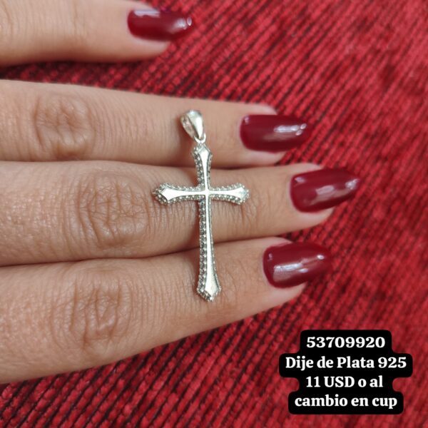 002 Dijes de cruz. Plata 925. - Imagen 5