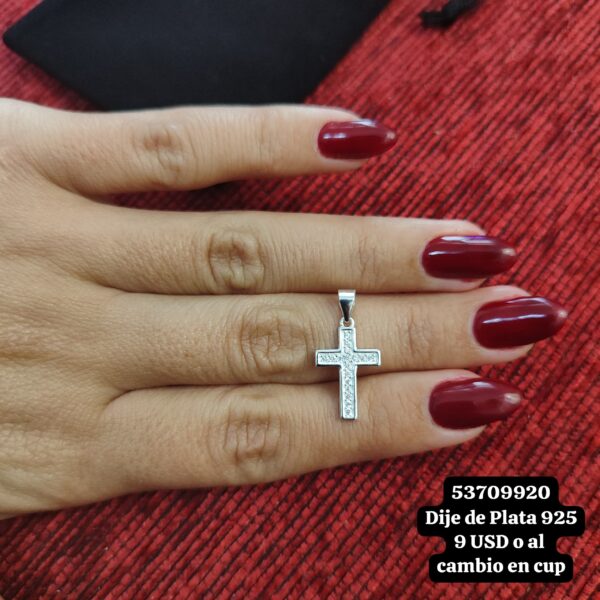 002 Dijes de cruz. Plata 925. - Imagen 2