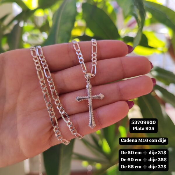001 Dijes de cruz. Plata 925. En la foto inicial salen los valores de los dijes. - Imagen 2