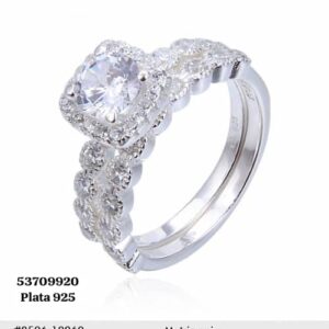 044 Anillos Boda para mujer. Plata 925