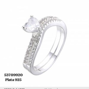 037 Anillos Boda para mujer. Plata 925