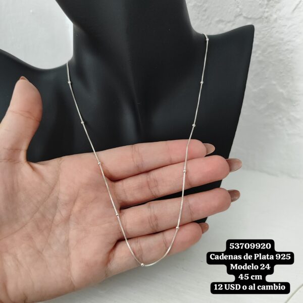 024 Cadena de 45 cm de Plata 925