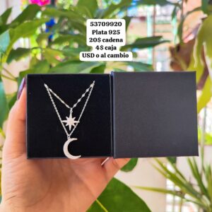 016 Cadenas con dijes. Plata 925