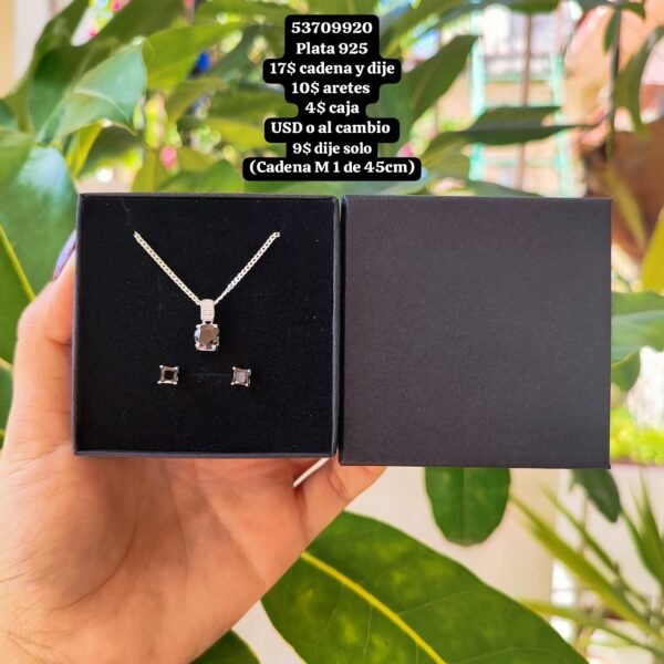 032 Conjunto. Plata 925 (Ampliar la imagen para ver los valores por separado.)