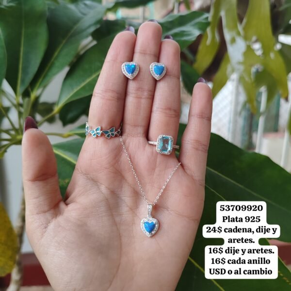 023 Conjunto. Plata 925 (Ampliar la imagen para ver los valores por separado.)