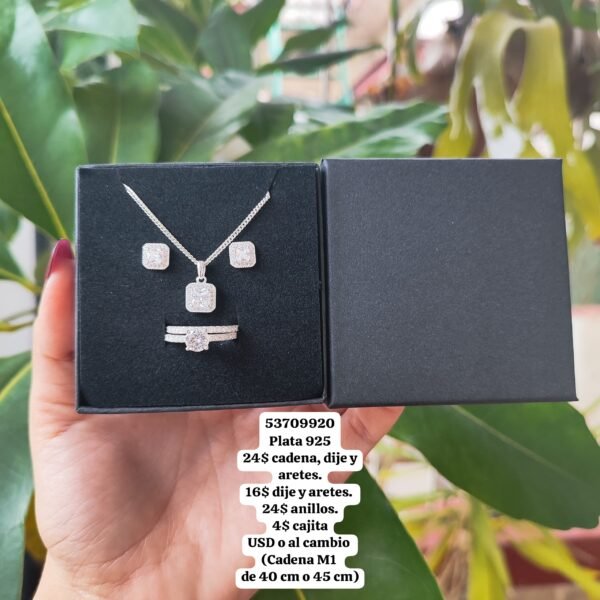 022 Conjunto. Plata 925 (Ampliar la imagen para ver los valores por separado.)