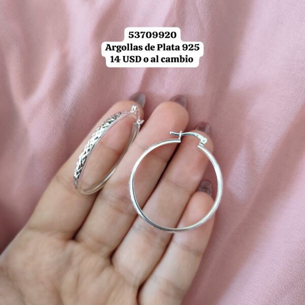 052 Argollas. Plata 925