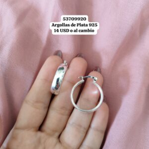 054 Argollas. Plata 925