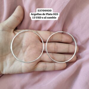 053 Argollas. Plata 925