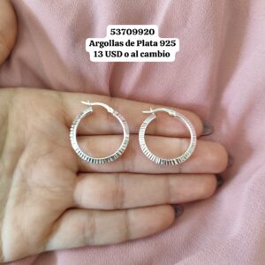 051 Argollas. Plata 925