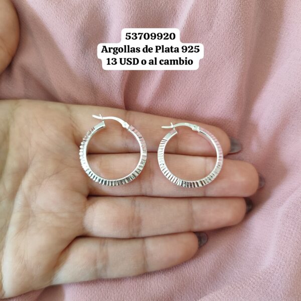 051 Argollas. Plata 925