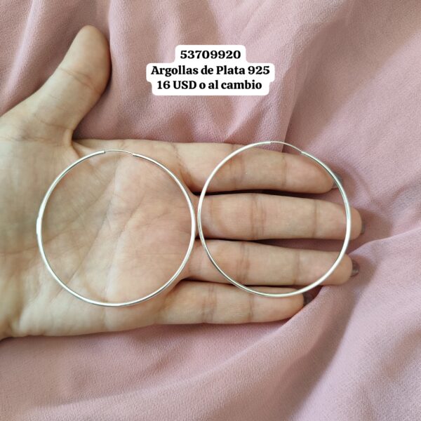 055 Argollas. Plata 925
