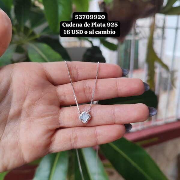 036 Cadena con dije Van Cleef de Plata 925 - Imagen 2