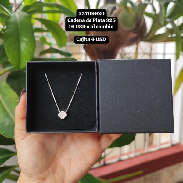 036 Cadena con dije Van Cleef de Plata 925